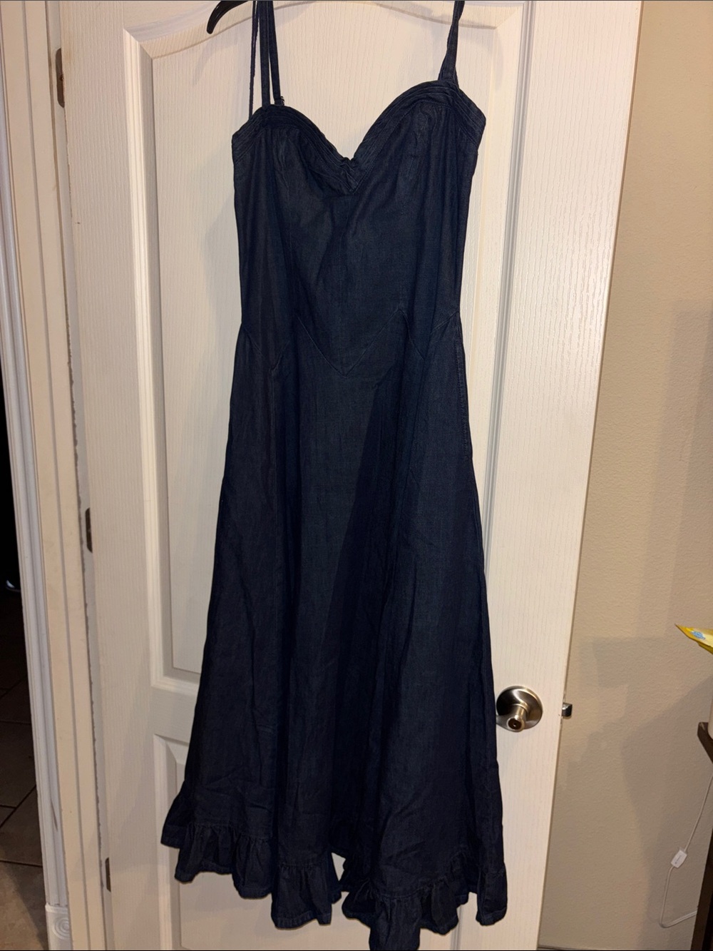 NWT Free People Denim Corset Maxi Dress